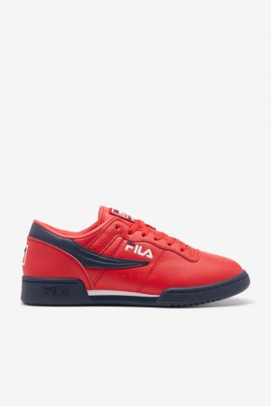 Zapatos Tenis Fila Original Fitness Tennis Shoes Hombre Rojas Azul Marino Blancas | 193528DGM