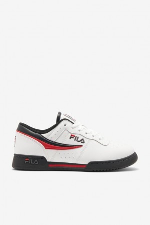 Zapatos Tenis Fila Original Fitness Tennis Shoes Hombre Blancas Negras Rojas | 809524DPM