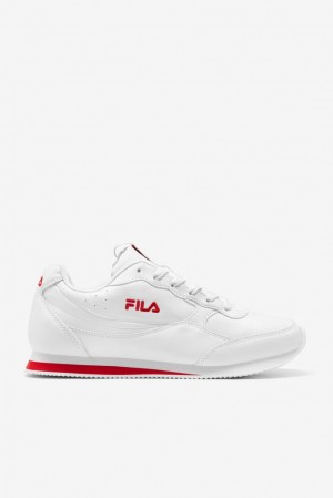 Zapatos Tenis Fila Panzia Tennis Shoes Hombre Blancas Rojas Blancas | 495716GUO