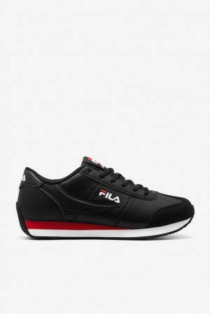 Zapatos Tenis Fila Province Tennis Shoes Hombre Negras Rojas Blancas | 326059NBK