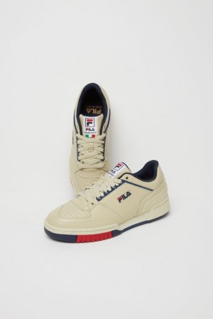 Zapatos Tenis Fila Targa Tennis Shoes Hombre Creme Azul Marino Rojas | 079482KMU