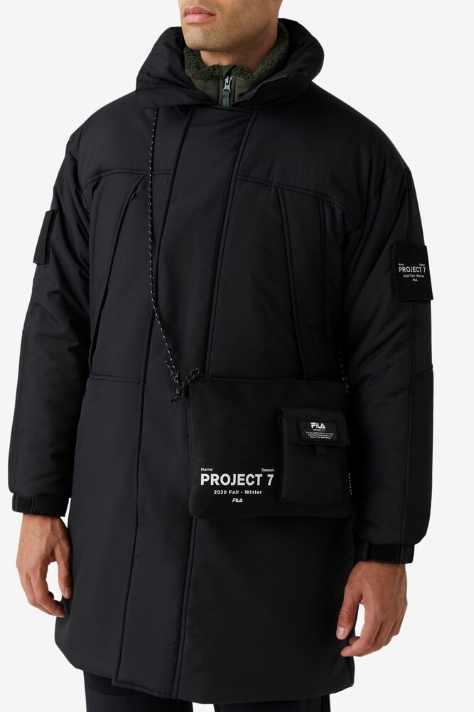 Abrigos Fila Project 7 Long Padded Coat Unisex Negras | 321650ELV