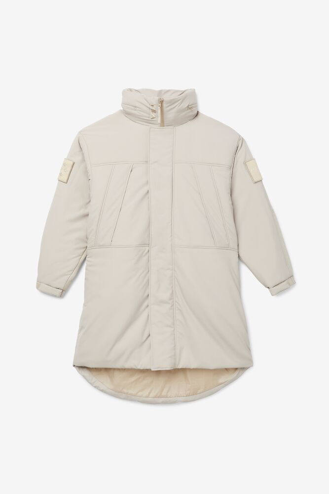 Abrigos Fila Project 7 Long Padded Coat Mujer Beige | 061324ADH