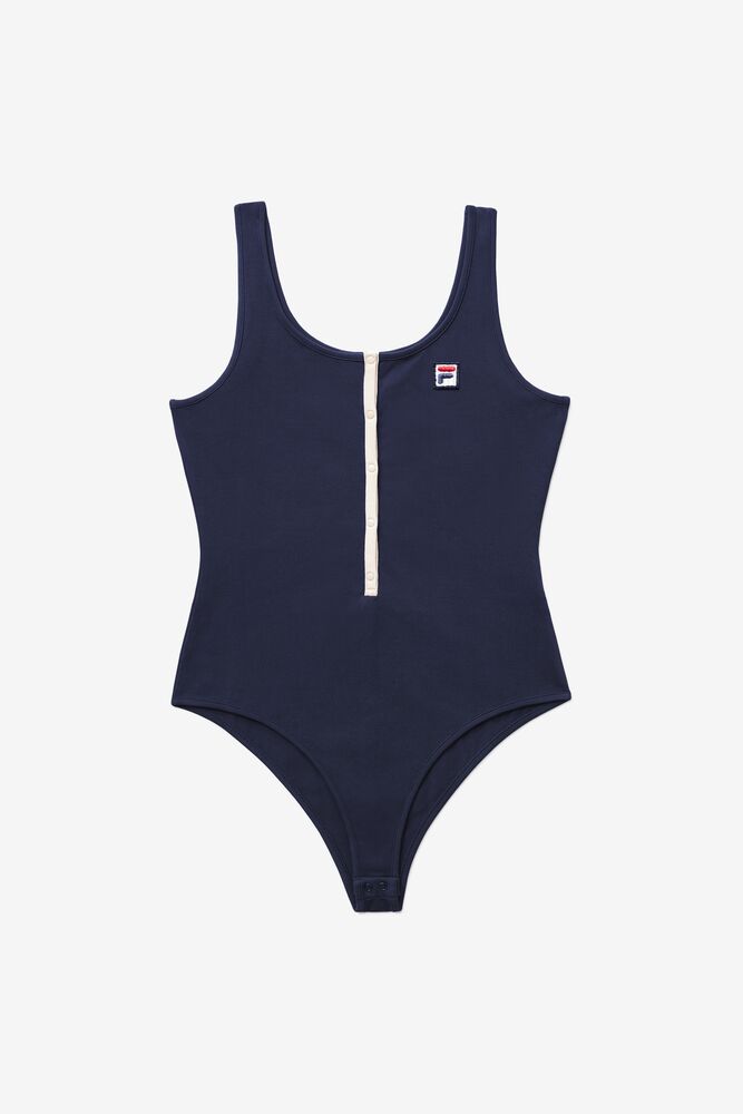 Body Fila Carlotta Bodysuit Mujer 410 Peacoat / Whisper Whte | 147083KBN