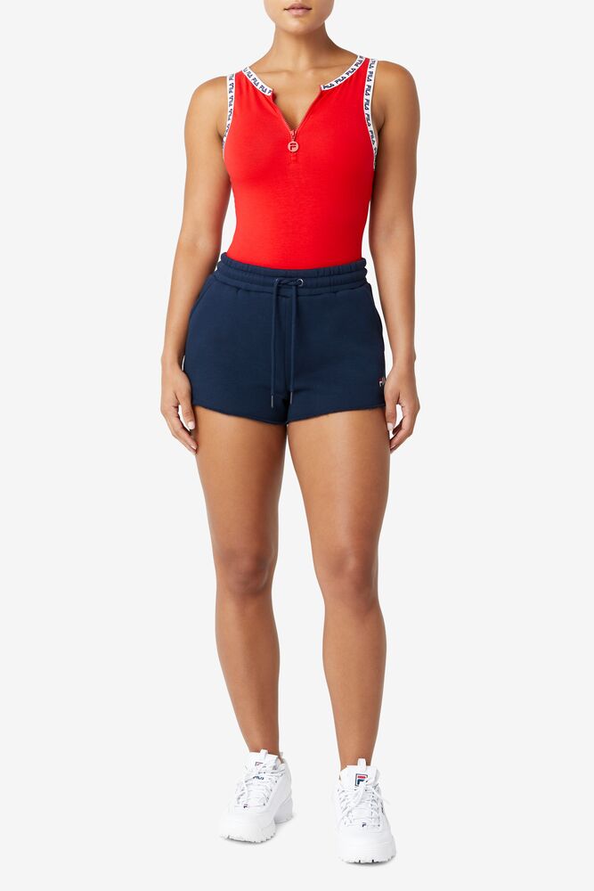 Body Fila Ulka Bodysuit Mujer Rojas Blancas | 317642CYA