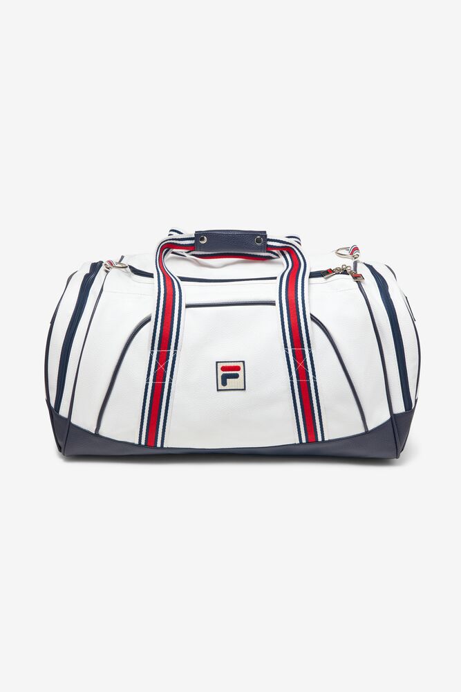 Bolsa Duffle Fila Striker Duffle Bag Unisex Blancas Azul Marino Rojas | 980352CVF