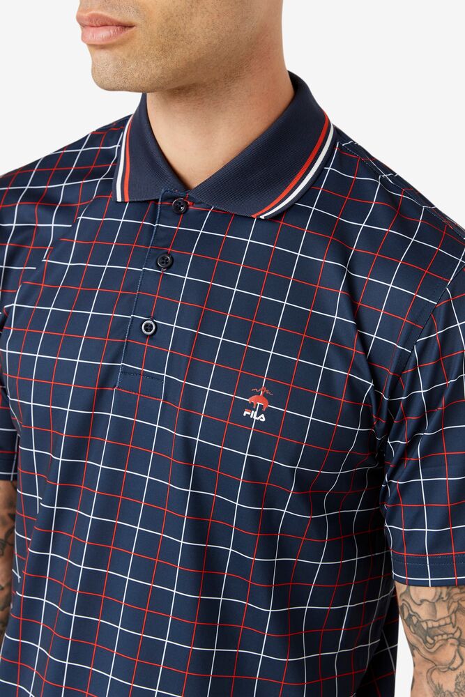 Camisa Polo Fila Brooks Brothers X Fila Windowpane Polo Hombre 606 Knit Check | 201643JZS