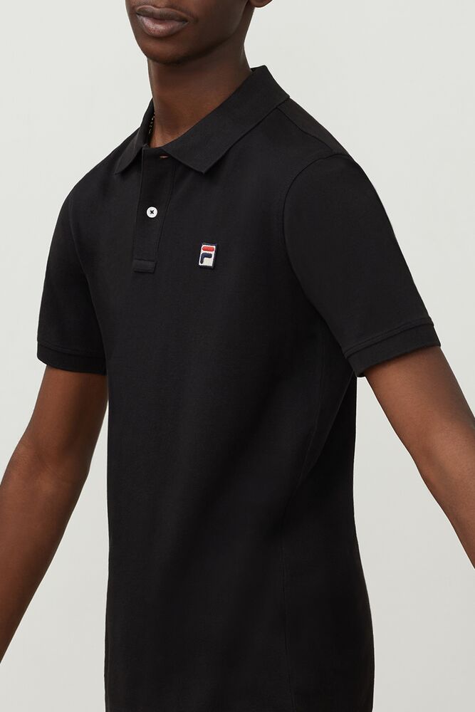 Camisa Polo Fila Dante Polo Hombre Negras | 514798KPU