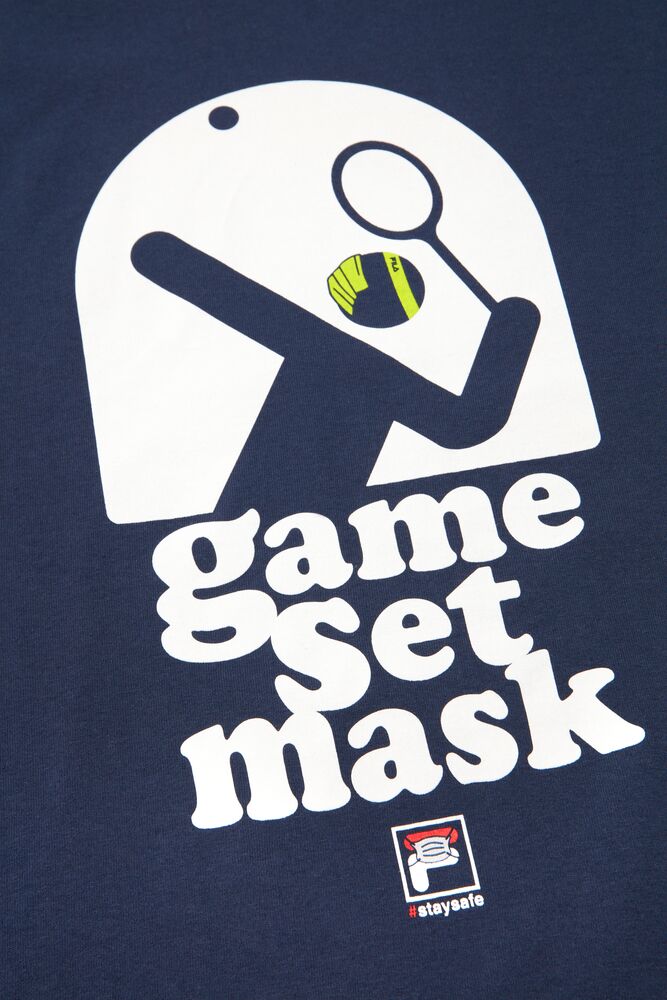 Camisa Polo Fila Game Set Mask Tee Hombre Azul Marino | 427365NHJ