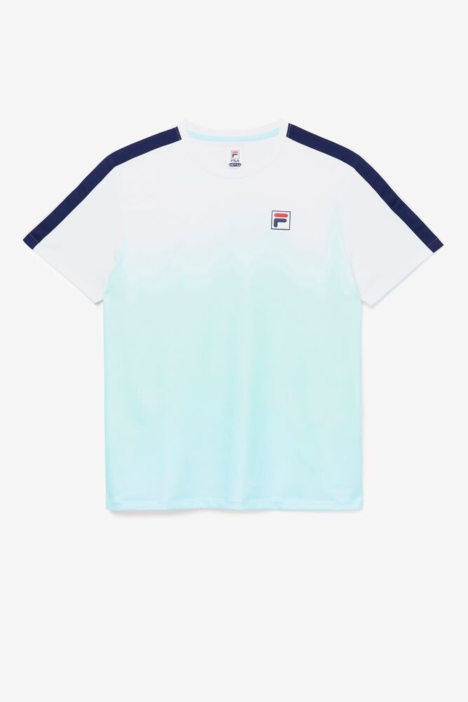 Camisa Polo Fila Legends Ombre Crew Hombre Blancas Azul Marino | 396521EOX