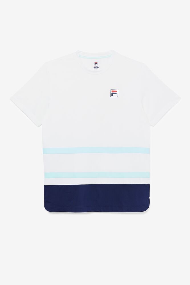 Camisa Polo Fila Legends Rally Crew Hombre Blancas Azul Marino | 561307OTK