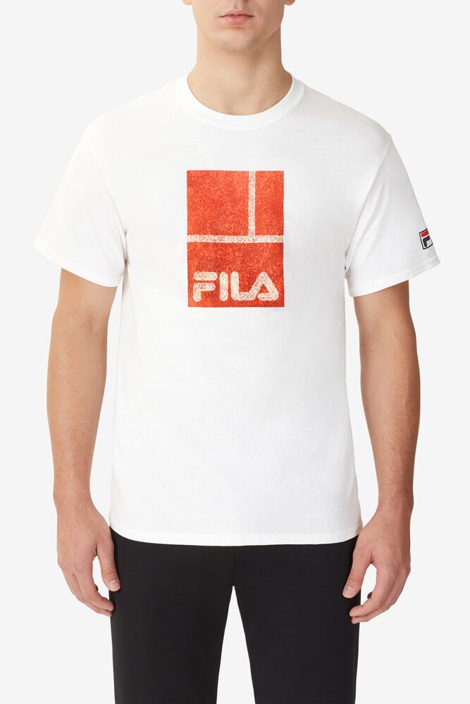 Camisa Polo Fila Paris Tee Hombre Blancas | 591863QRO