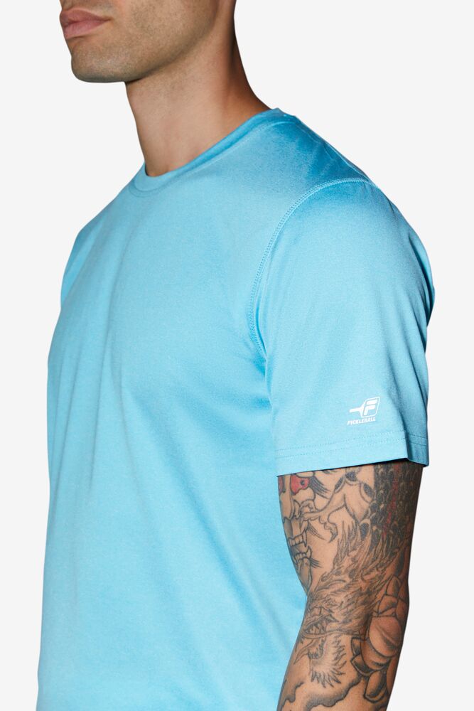 Camisa Polo Fila Pickleball Scallop Hem Crew Hombre Azules | 294753XPO