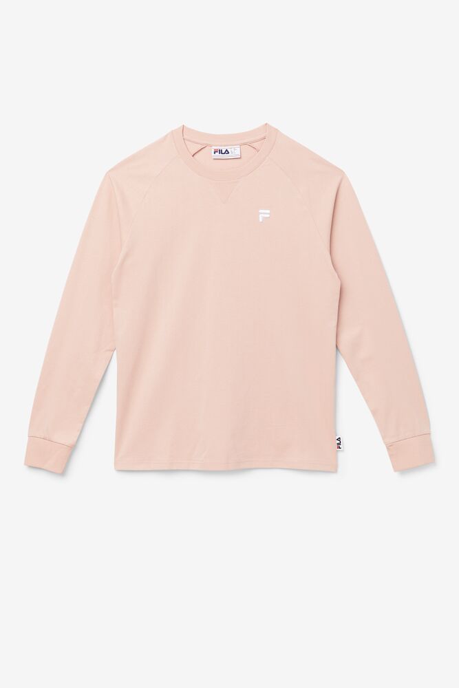 Camisas Fila Flynn Long Sleeve Tee Unisex Rosas | 683127FDN