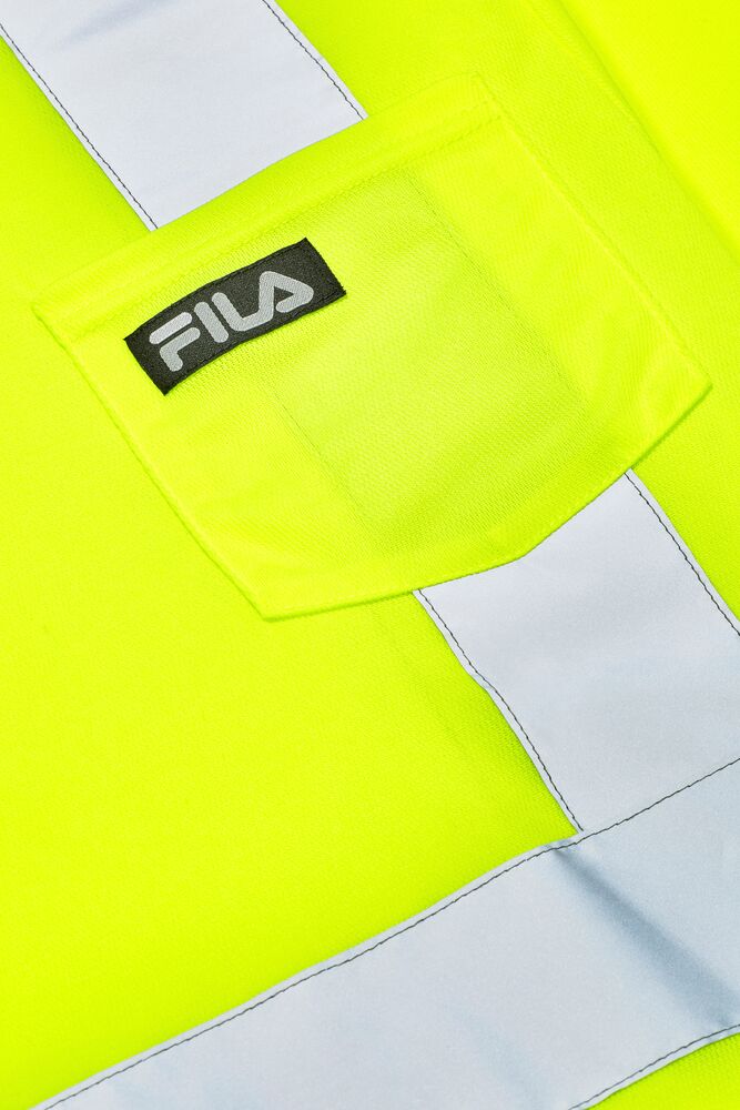 Camisas Fila High Visibility Long Sleeve Work Shirt Unisex Amarillo | 928603SQC