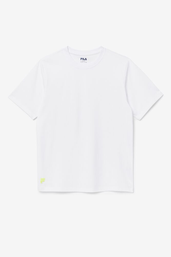 Camisas Fila Vinny Tee Unisex Blancas Amarillo | 956143YBQ