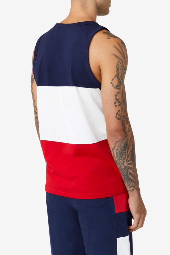 Camiseta Tirantes Fila Alf Tank Hombre Blancas Rojas | 268914QCD