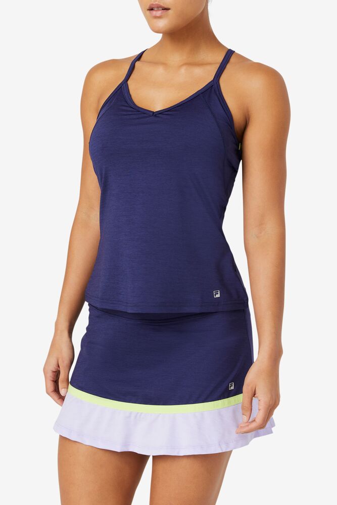 Camiseta Tirantes Fila Back Court Cami Tank Mujer 557 Marlin Heather ? Wild Lime | 648372XYL