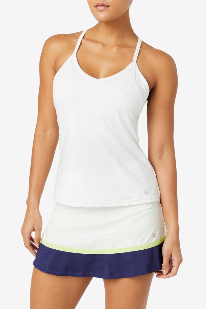 Camiseta Tirantes Fila Back Court Cami Tank Mujer Blancas | 312654DHA