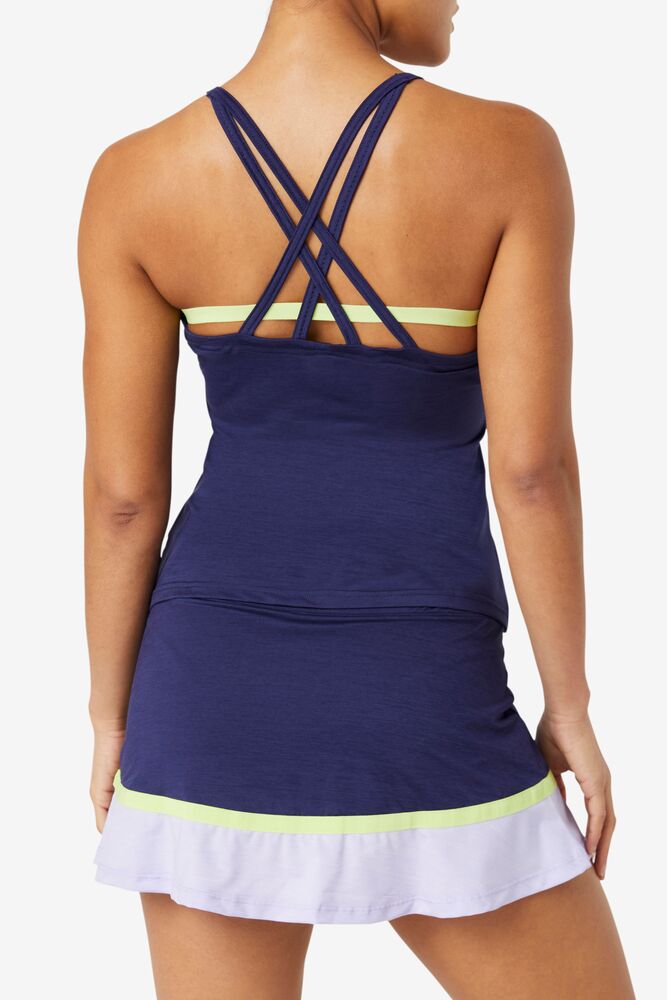 Camiseta Tirantes Fila Back Court Cami Tank Mujer 557 Marlin Heather ? Wild Lime | 720354NOT