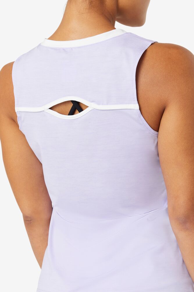 Camiseta Tirantes Fila Back Court Full Coverage Tank Mujer Moradas Blancas | 670128UVD