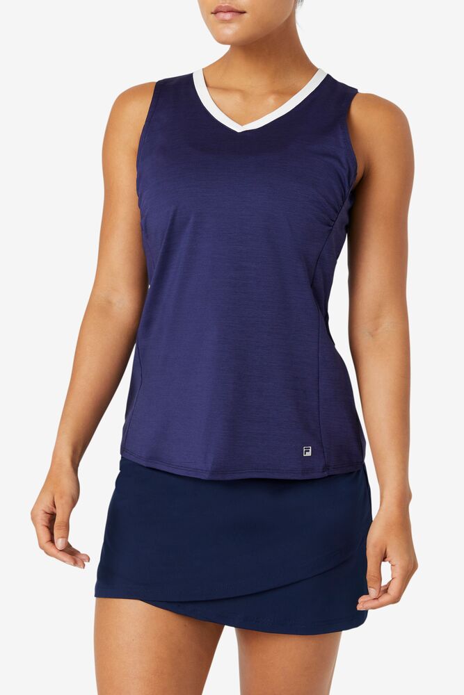 Camiseta Tirantes Fila Back Court Full Coverage Tank Mujer Blancas | 463789COB