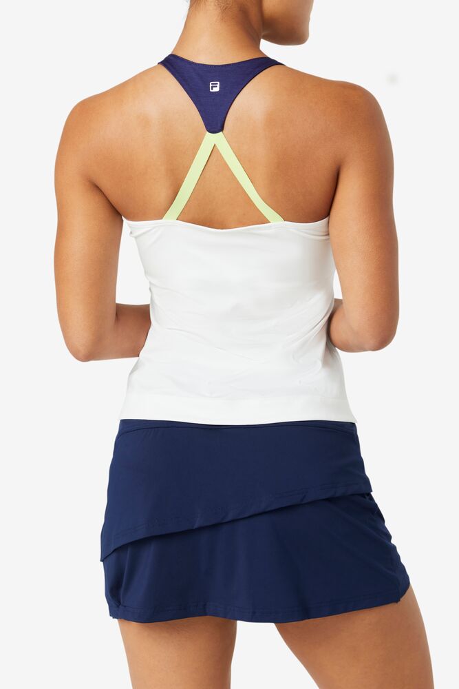 Camiseta Tirantes Fila Back Court Halter Tank Mujer Blancas | 740613JXF