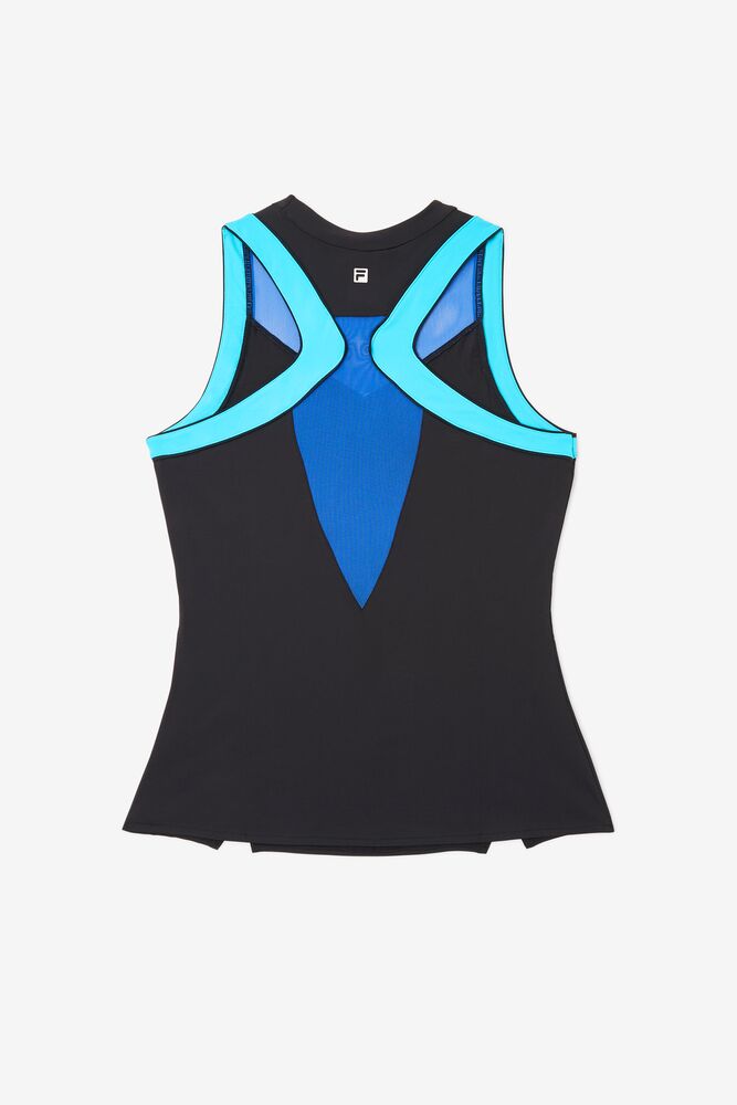 Camiseta Tirantes Fila Celestial Point Racerback Tank Mujer Negras Azules Turquesa | 305162RXI