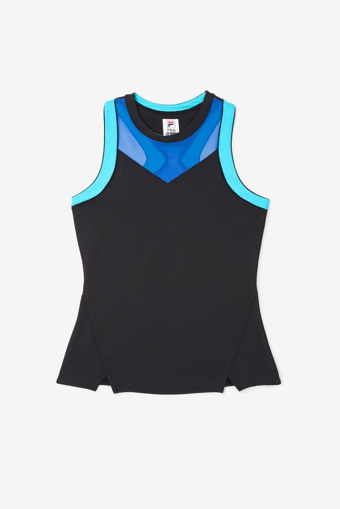 Camiseta Tirantes Fila Celestial Point Racerback Tank Mujer Negras Azules Turquesa | 305162RXI