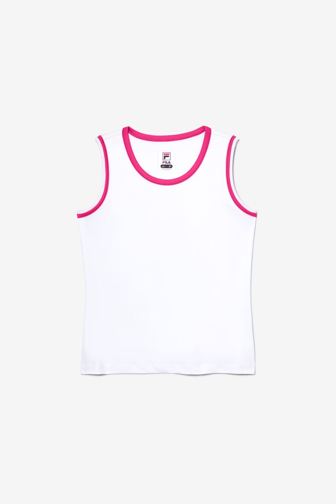 Camiseta Tirantes Fila Core Fullback Tank Unisex Blancas Rosas | 285741SJM