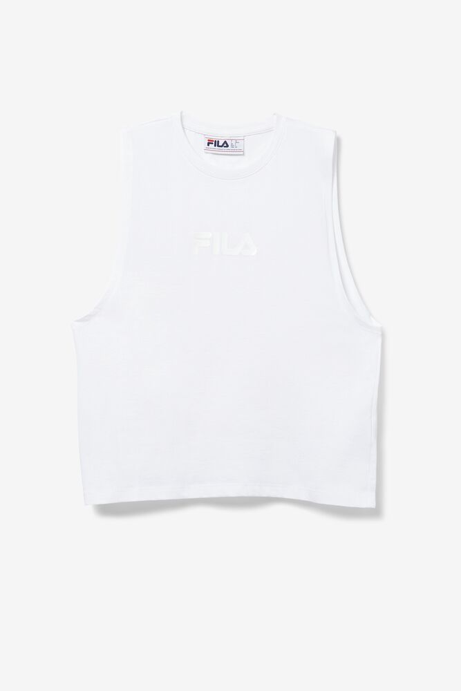 Camiseta Tirantes Fila Diella Tank Mujer Blancas | 831746BWC