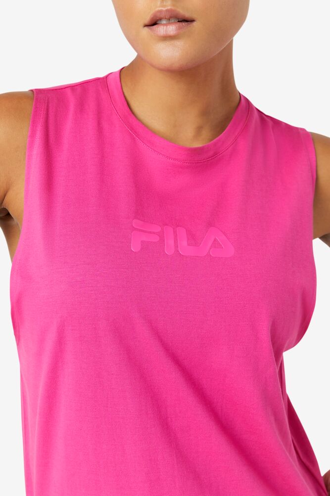 Camiseta Tirantes Fila Diella Tank Mujer Rosas | 430675QTJ