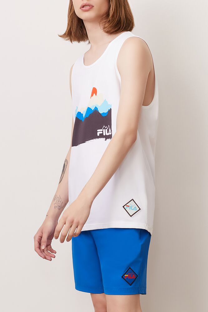 Camiseta Tirantes Fila Horizon Tank Hombre Blancas | 073284OXA