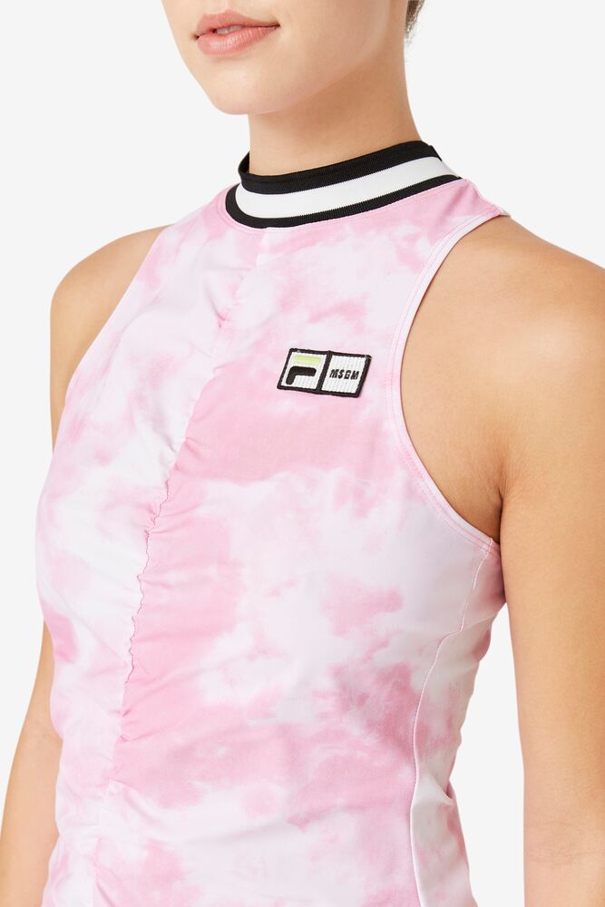 Camiseta Tirantes Fila Msgm X Fila Raceback Tank Mujer Rosas | 680371MRA