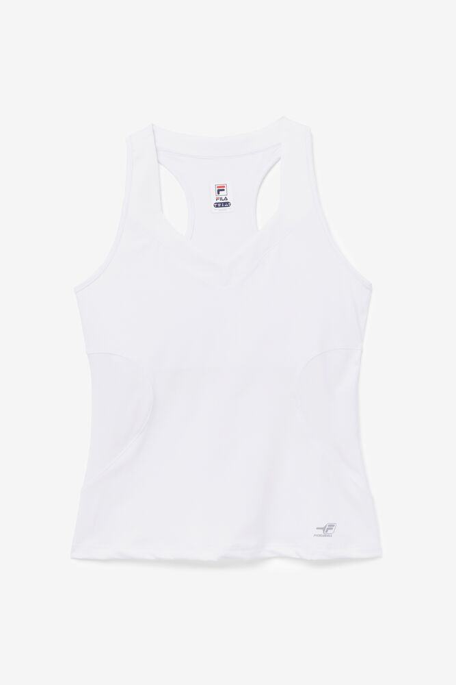 Camiseta Tirantes Fila Pickleball Halter Tank Mujer Blancas | 723954JKU