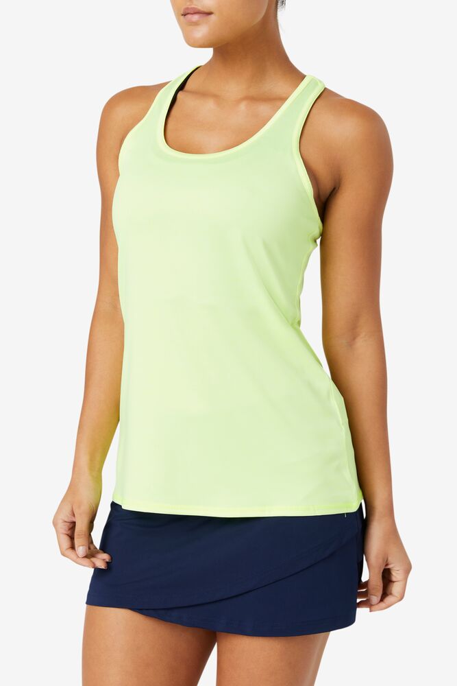 Camiseta Tirantes Fila Pickleball Racerback Tank Mujer Amarillo | 415290ESX