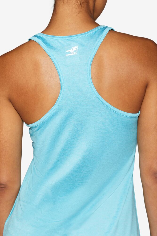 Camiseta Tirantes Fila Pickleball Racerback Tank Mujer 480 Bluefish Heather | 752469OWB