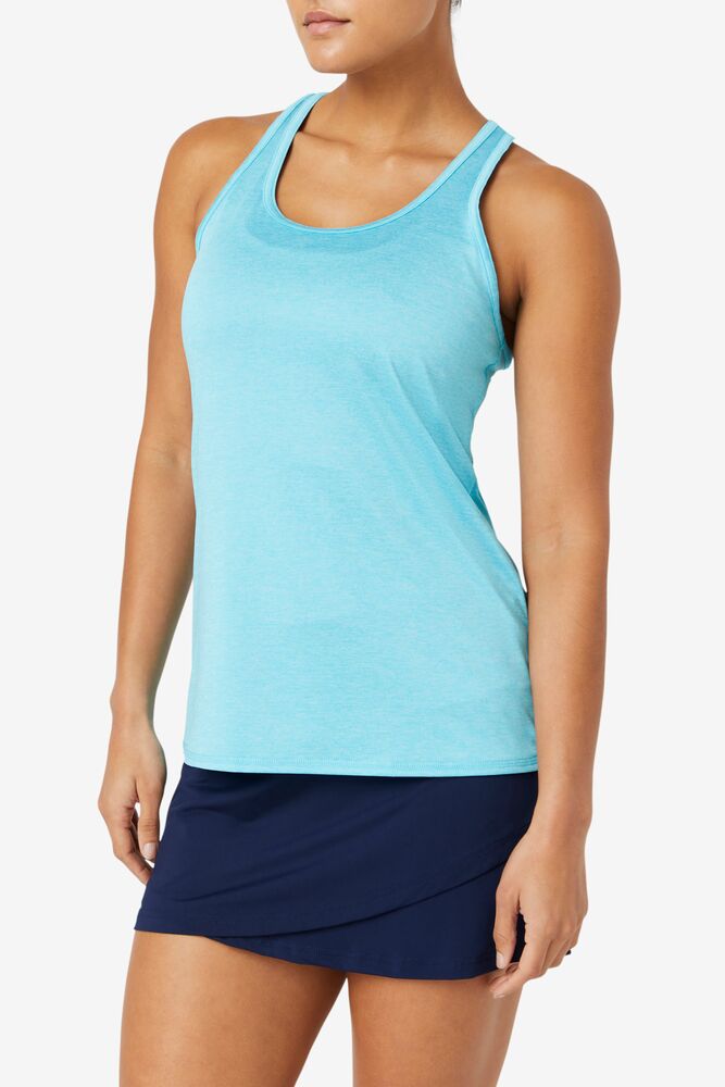 Camiseta Tirantes Fila Pickleball Racerback Tank Mujer 480 Bluefish Heather | 752469OWB