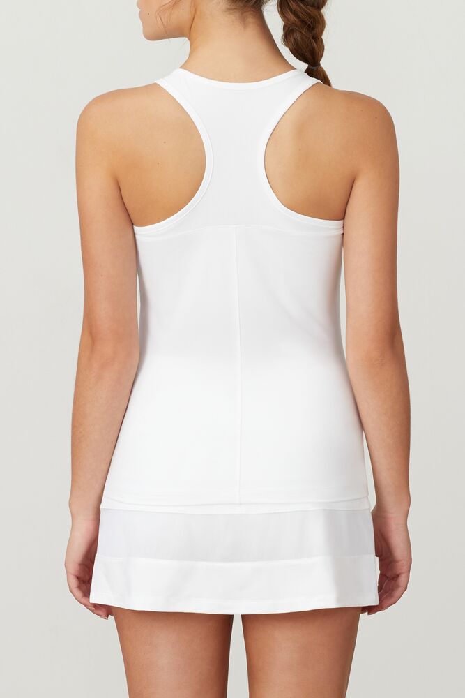 Camiseta Tirantes Fila White Line Racerback Tank Mujer Blancas | 708524BDO