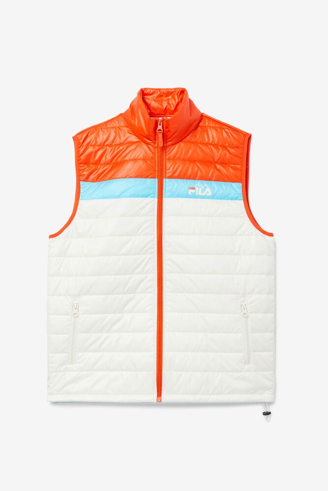 Chaleco Fila Tri Vest Hombre Naranjas Azules | 703165PUN