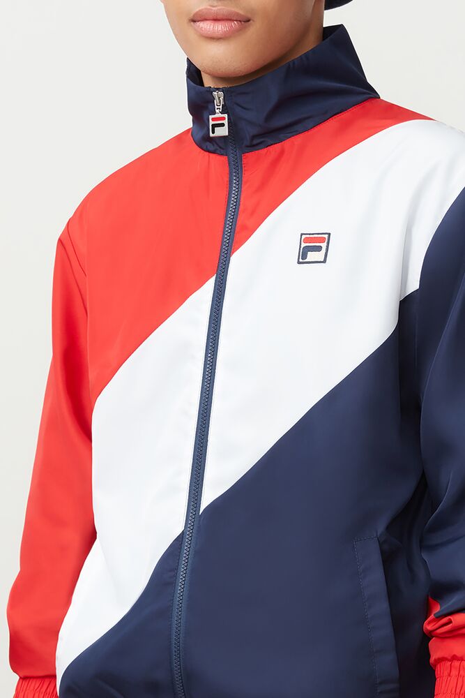 Chandals Fila Cruz Windbreaker Hombre Cred/Peac/Wht | 076389JNW