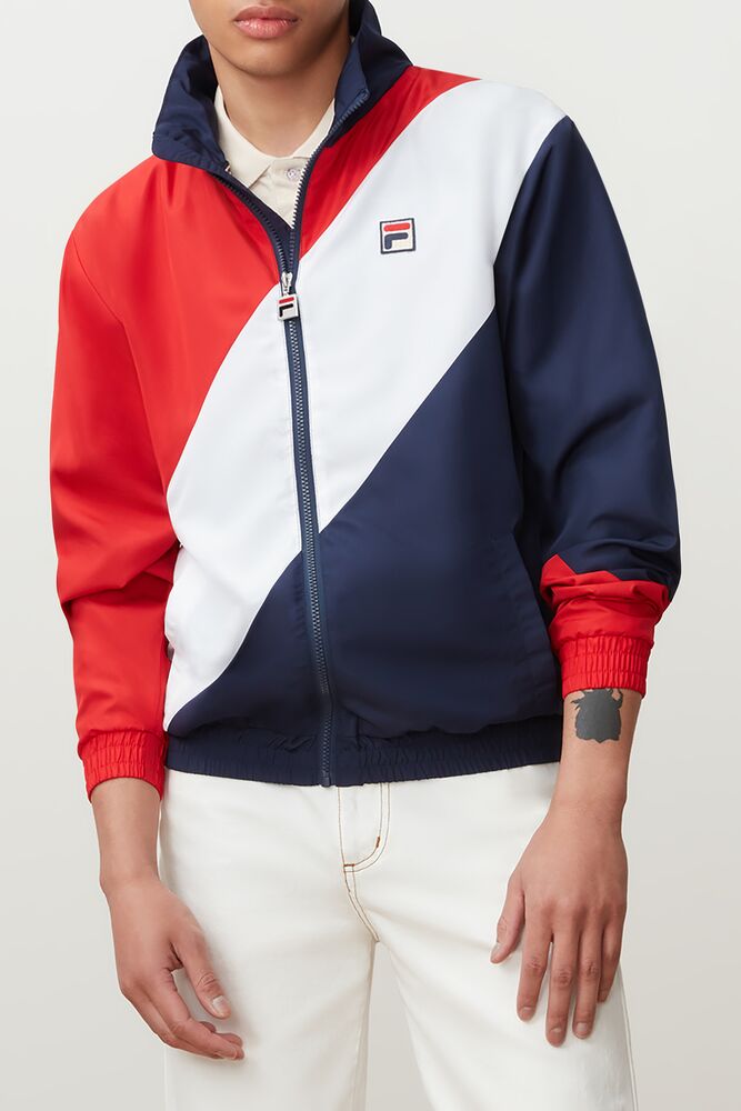 Chandals Fila Cruz Windbreaker Hombre Cred/Peac/Wht | 076389JNW