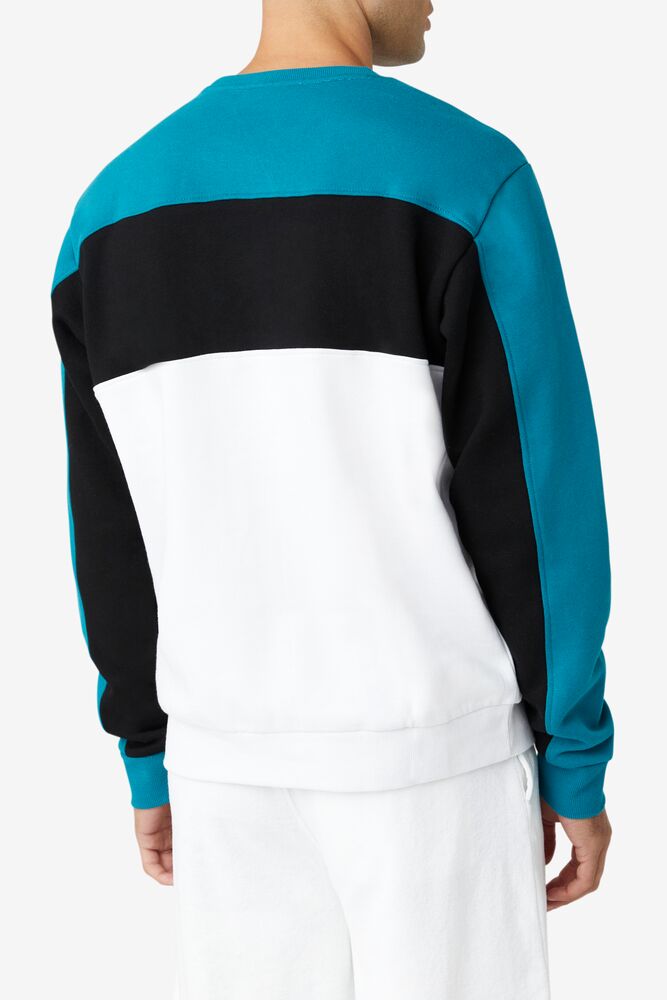 Chandals Fila Lesner Fleece Crew Hombre 496 Hblu/Wht/Blk | 638574FPR