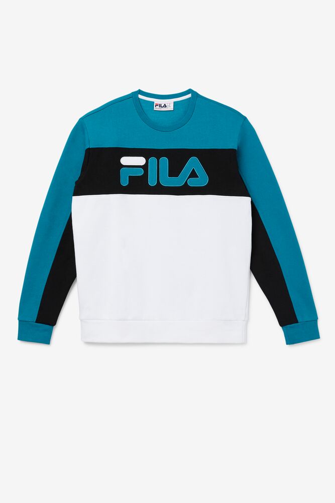 Chandals Fila Lesner Fleece Crew Hombre 496 Hblu/Wht/Blk | 638574FPR