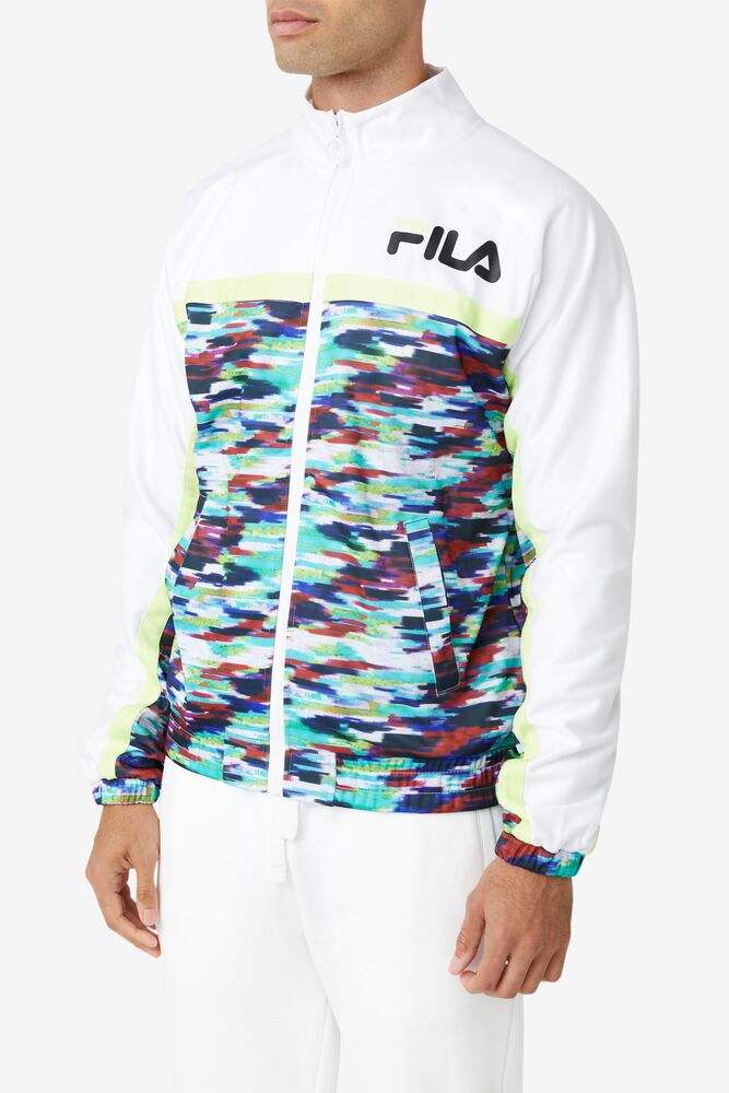 Chaqueta de Chandal Fila Murphy Track Jacket Hombre Blancas | 390514NGX