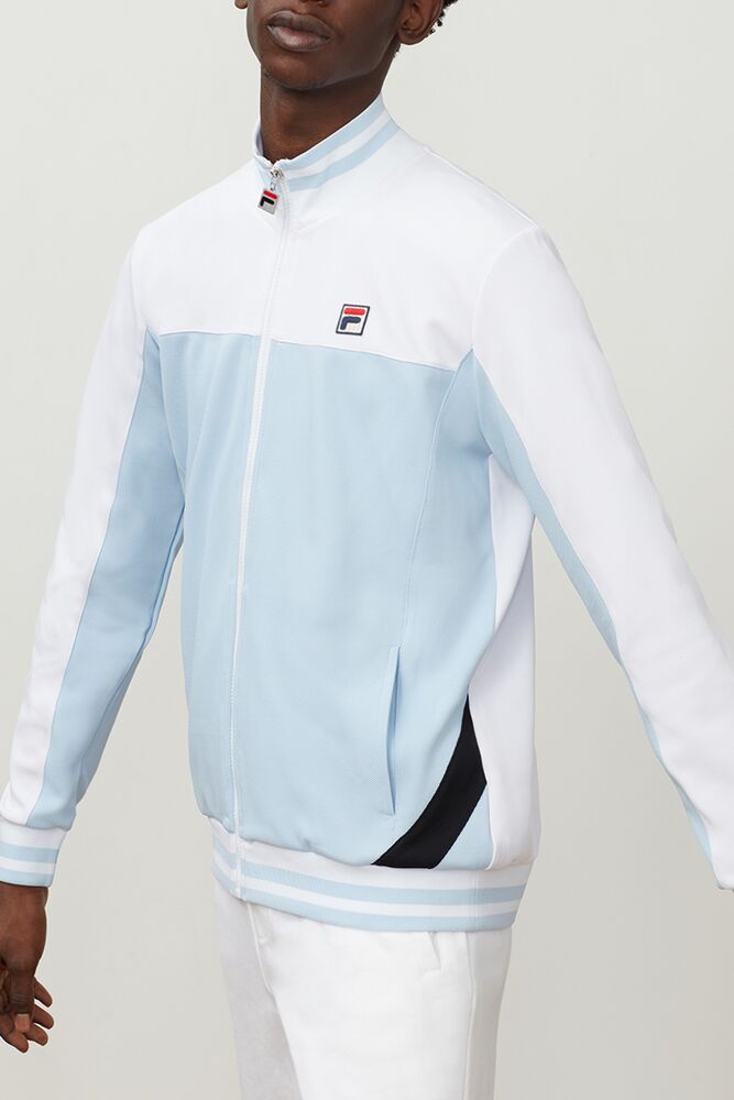 Chaqueta de Chandal Fila Tiebreaker Track Jacket Hombre Cblu/Wht/Blk | 316925WGQ