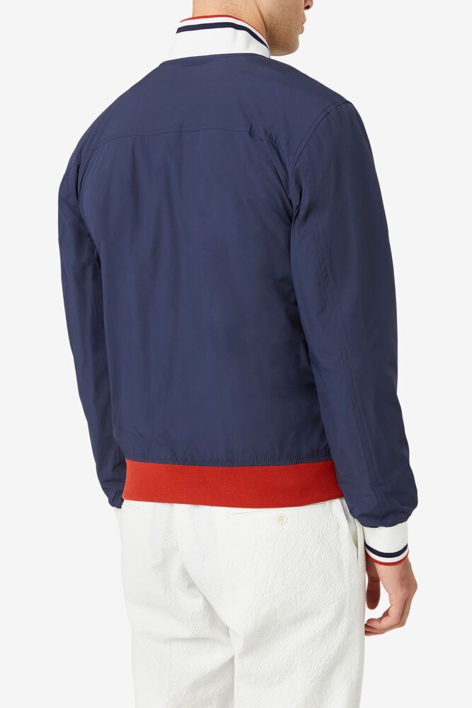 Chaquetas Fila Brooks Brothers X Fila Stadium Jacket Hombre Azul Marino | 851936WBZ