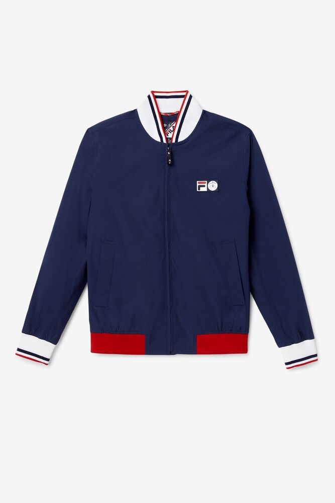 Chaquetas Fila Brooks Brothers X Fila Stadium Jacket Hombre Azul Marino | 851936WBZ