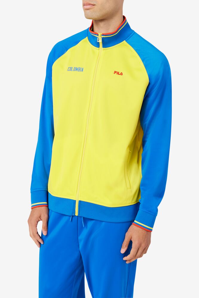 Chaquetas Fila Colombia Track Jacket Unisex Amarillo Azules Rojas | 517340RVP