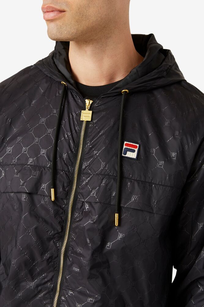 Chaquetas Fila Copper Hood Jacket Hombre Negras Negras | 340965ETS